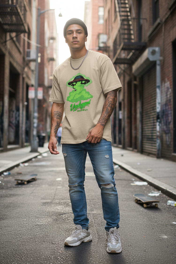 Model wearing Lift Off tee